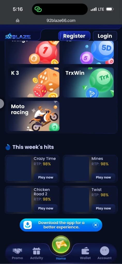 92 Blaze Login