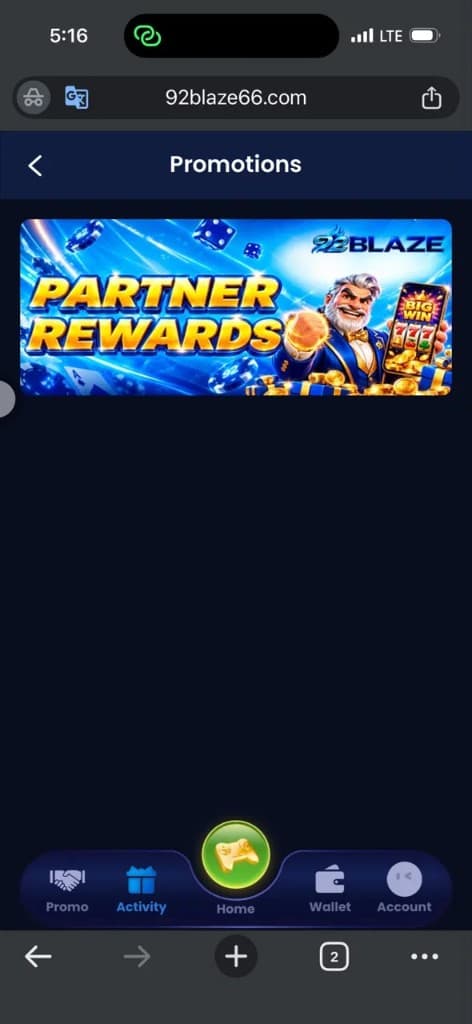 92 Blaze Partner Rewards